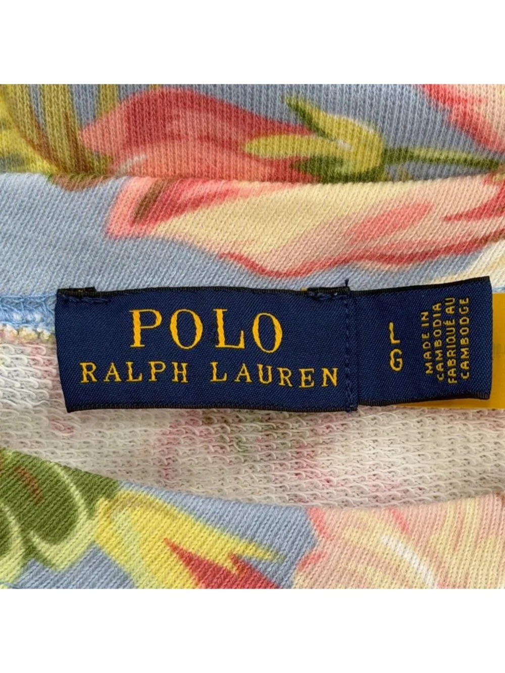 Polo Ralph Lauren Women Size L  Floral Sweatshirt Pullover Tropical Cotton - Picture 4 of 8